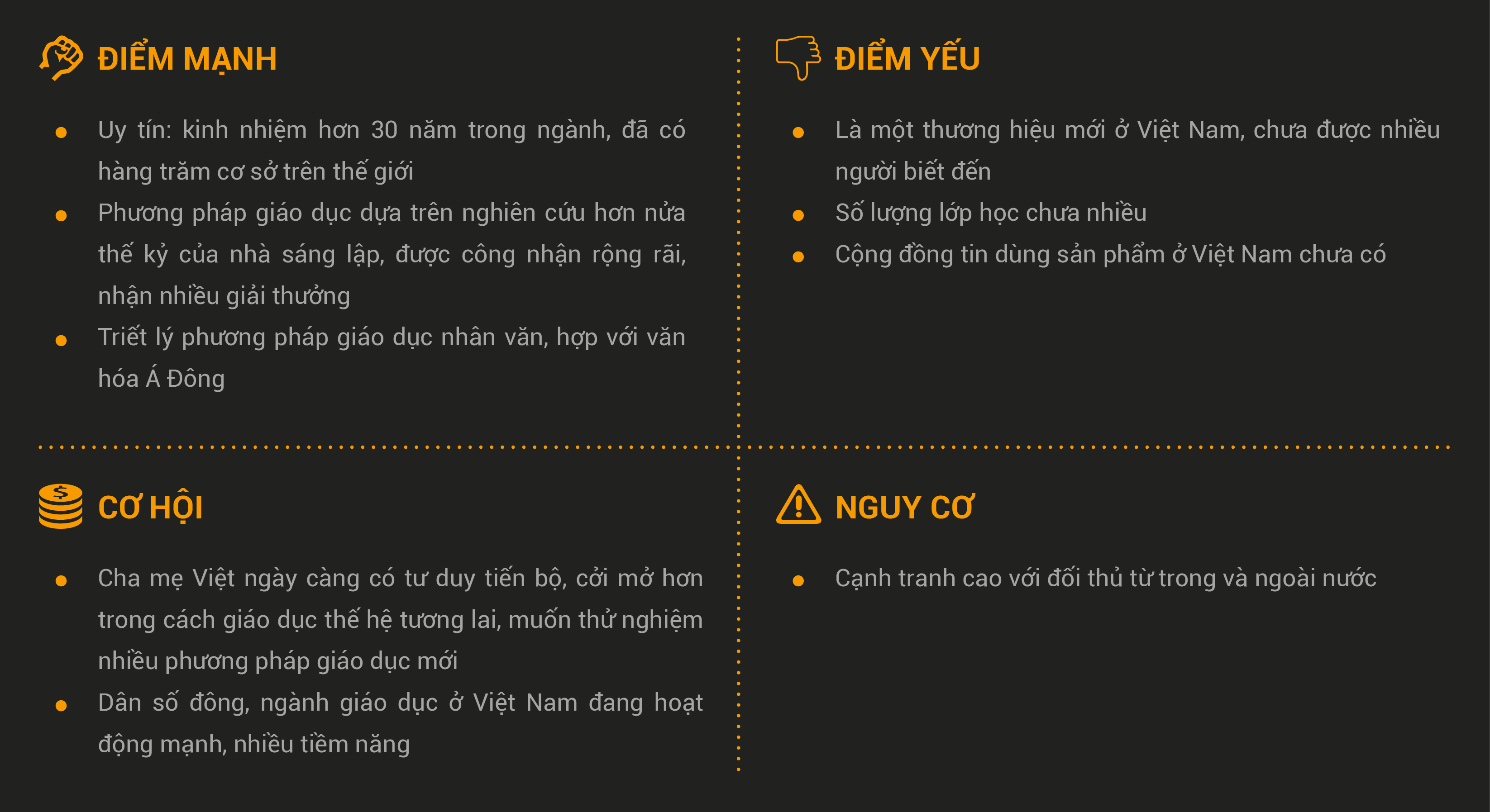 Vẫn dụng SWOT trong giáo dục